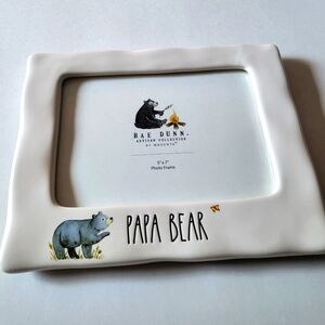 Rae dunn PAPA BEAR ceramic picture frame